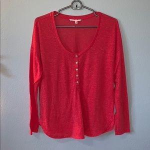 Victoria’s Secret red lounge Henley top size small